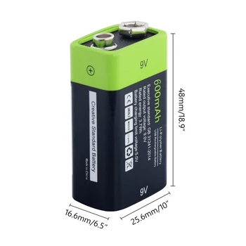 USB Reîncărcabilă Baterie 600mAh 9V Micro Încărcător de Perete Cablu Kit Pentru Jucarii Telecomanda baterii Litiu-Polimer Baterie 