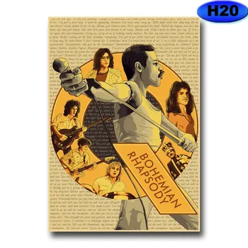 Vintage Trupa de Rock Cântăreață Afișe de Hârtie Kraft Music Poster HD Imprimare Desen Arta de Perete Decor Acasă Cafe-Bar Pictura Decorativa 