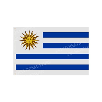 Uruguay Steagul Național Poliester Banner de Zbor 90 x 150 cm 3 x 5ft Steagul Peste Tot În Lume la nivel Mondial în aer liber 