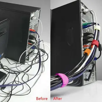 50pcs USB Cablu Bobinator Organizator Acasă Fasciculului de Finisare Fixe de Alimentare PC Casti ligatură de Sârmă de Management Pentru Cablu Cablu 