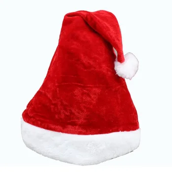 100buc Catifea Mos craciun Pălărie Cu Pluș Refuz Copil Adult Petrecere de Crăciun Capac Celebrarea Marelui Eveniment Favoruri Cadou Roșu ZA4869 