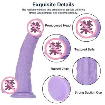G-spot Vibrator Simulare Penis Cristal Transparent cu Penis Mare Nu Vibrator Penis Fraier Jucarii Anale Pentru Femeie, Cuplu Sex Toy 