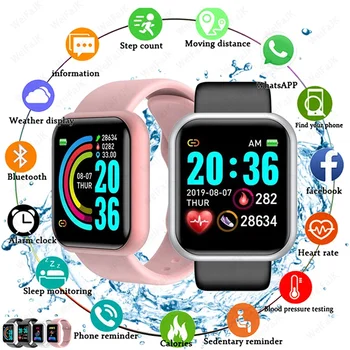 D20 Ceas Inteligent Y68 Bluetooth Fitness Tracker Sport Watch Monitor de Ritm Cardiac tensiunea Arterială Brățară Inteligentă pentru Android IOS 