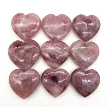 Minunat 1 BUC Naturale de Lavanda Rose Quartz Dragoste în Formă de Inimă Specimen de Vindecare Piatră Șlefuită Pietre pretioase Pietre Naturale și Cristale 
