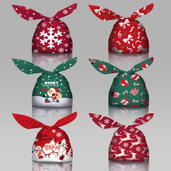 50pcs Cadou de Crăciun Sac 2022 Cadou de Anul Nou Cutie de Bomboane de Biscuiti Sac de Navidad Decor de Crăciun Sac de Cadouri pentru Copii Petrecere de Ziua