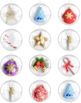5-10cm Transparent din Plastic Gol Mingea de Gadget-uri DIY de Crăciun Gadget-uri Minge Pom de Crăciun Ornament Crăciun Decor Accesorii 