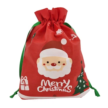 1 buc Craciun Fericit Decoratiuni pentru Anul Nou 2021 Moș Crăciun Cordon Cadou de Crăciun Candy Bag Xmas Titularul Pungă 