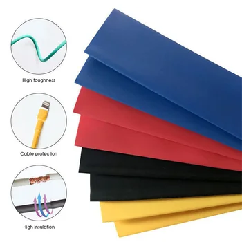 530pcs Plastic Psihiatru Kit de 2:1 de Căldură contractibil 5 Culori 8 Dimensiuni Asortate Heat Shrink Tube Sleeving Înfășurați Cablul Kit 