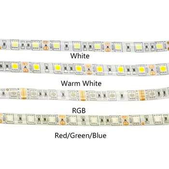 IP21 IP65 rezistent la apa DC12V/24V cu Led-uri RGB Benzi de Iluminat 60LEDs/M Alb/Cald Alb/Rosu/Albastru/Verde Bandă Flexibilă LED-uri Lumina 