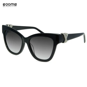 Eoome Supradimensionat ochelari de Soare ochi de pisica de sex Feminin 2020 Noua Moda Doamnă purta Cu Stons Designer de Sticlă Soare okulary lunetele Casefree 