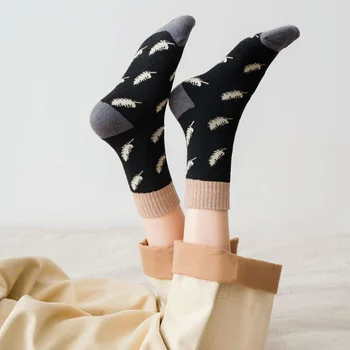 5 Perechi/Mulțime De Moda Noua Îngroșa Iarna Sosete Femei Din Bumbac Lung Șosete Calde Epocă Drăguț Fată De Stradă Stil De Designer De Brand Socken 