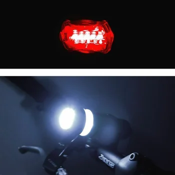 Bicicleta din Față și din Spate Lumina de Biciclete Faruri LED Lanterna Stop Set ABS 7 Moduri Lampa de Noapte cu Bicicleta Kit 