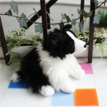 30cm calitate drăguț moale animale Border Collie jucărie de pluș mini animale de companie câine Ciobănesc pentru copii cadou de decor elemente de recuzită 