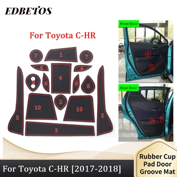 Pentru Toyota CHR C-HR 2017 2018 Accesorii Auto Interior Pentru Toyota C-HR Poarta Slot Pad covor de Cauciuc Non-Alunecare Interior Cupa Pad 