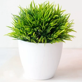 1*Artificiale Oală De Plante Bonsai Stimularea Iarbă Fals, Frunze Decor Acasă Ornament Plastic Consumabile Partid Verde, Violet, Alb