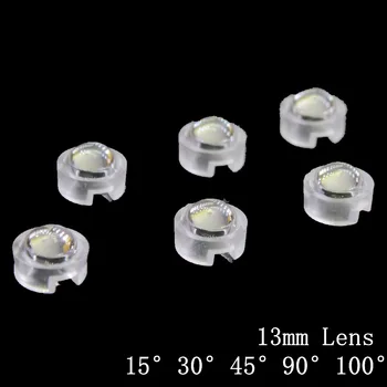 10 buc 13 mm mini IR Lentila 15 30 45 60 90 100 de Grade nu Trebuie sa Suport Pentru 1W 3W 5W LED de Mare Putere cu Diode Convex Reflector Colimator 