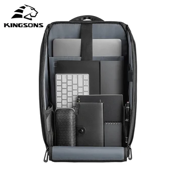 Kingsons 15.6 inch Laptop Rucsac Mare Capacitate Ghiozdan rezistent la apa de Călătorie Anti-hoț Rucsaci USB de Încărcare în aer liber Mochila 