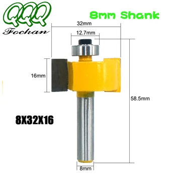 QQQ 1 buc 8mm Coadă T-Sloting Router Pic Pic cu Poartă de Lemn Slot Milling Cutter Tip T Falțuri Lemn Instrument pentru Lemn 
