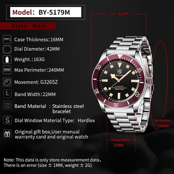 2021 Noi BENYAR Bărbați Ceasuri Mecanice Ceas Automatic Barbati Ceas de mână de Brand de Top Luxury Ceas Barbati Ceas Luminos Reloj Hombre 