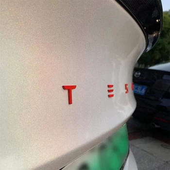 Mașina Înapoi Portbagaj Logo-ul de Înlocuire Litere Autocolant Înlocui alfabetul englez Emblema Autocolante Pentru Tesla Model 3 Model X Model S/Y 