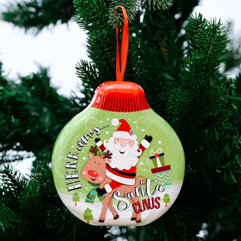 Noul Decor de Crăciun de Crăciun Rotunde de Tinichea Cutie de Bomboane de Crăciun Poate Copii Cutie de Cadou Biscuit Poate Ornamente de Crăciun Navidad 