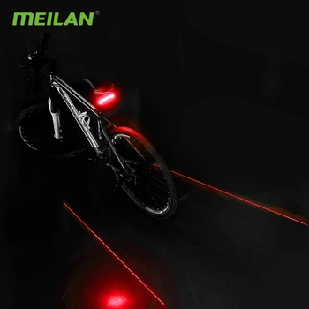 MEILAN X5 Biciclete Biciclete Coada Lumina de Frână de Iluminat Wireless Flash Lampă de Control de la Distanță de Cotitură Ciclism Laser Linie de Siguranta Lumini 