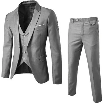 Moda pentru bărbați Costume Slim de Afaceri de Îmbrăcăminte Casual, Cavaler de onoare Costum din trei piese Sacouri Sacou pantaloni Pantaloni Vesta Seturi 