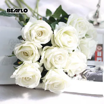 1 buc Flori Artificiale de Trandafir Proaspete de Mătase Florale Real Atingeți pentru Decoratiuni Petrecere Nunta Cadou
