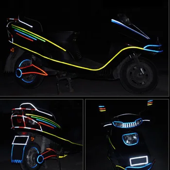 8M Masina Autocolante Reflectorizante Motocicleta Reflector de Siguranță Semnul de Avertizare Decor Rim Decal Banda de Ciclism Accesorii pentru Biciclete
