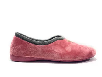 COSDAM femei papuci de casă închisă la culoare Somon, de primă de materiale textile și non-alunecare de cauciuc unic. 