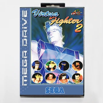 Virtua Fighter 2 16bit MD Carte de Joc Pentru Sega Mega Drive/ Genesis cu Cutie de vânzare cu Amănuntul 