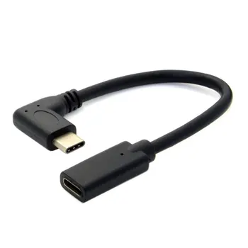 0,3 Metri Type-C USB 3.1 Male la USB-C de sex Feminin de 90 de grade de Extensie Cablu de Date Extender Cablu Reversibilă Design