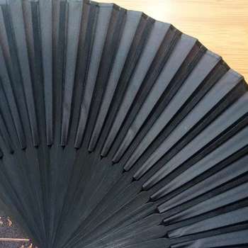 Negru clasic Cool Vechi Fan Negru Simplu de Pliere Fan Bărbați Chinez Antic, Evantai 