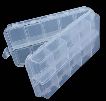Momeală de pescuit cutie de 20 de celule, două niveluri de 16cm*9.5 cm*3.9 cm, cu Transparente Vizibile Puterea de Plastic Nada de Pescuit Momeală Cutie 