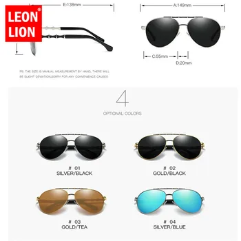 LeonLion 2021 Polarizate Pilot ochelari de Soare Femei/Bărbați Clasic din Metal, Oglindă Ochelari de Soare UV400 Conducere Lunette De Soleil Femme 
