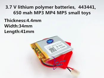 3.7 V,650mAH 443441 453438 453540 Polimer litiu-ion / Li-ion pentru MP3,MP4,BOXE,bluetooth,GPS,jucării,ceas inteligent 