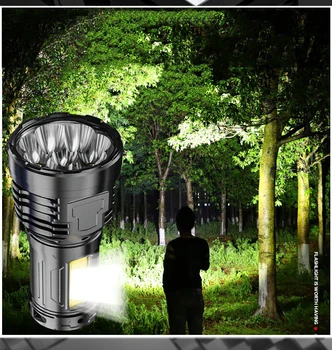 Puternic Bright Led-Uri Lanterna Camping În Aer Liber Lumini Rezistent La Apa Baterie Reîncărcabilă Lanterna Felinar Cu Cob Lumina Partea Orbire Flashlamp 
