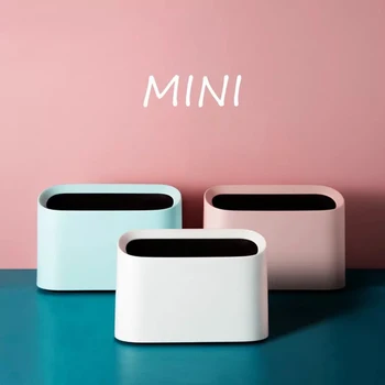 1buc Multi-funcție Living Mini coș de Gunoi de pe Desktop Gunoi Cos de Birou Acasă Creative PP Gunoi Birou Cutie de Depozitare 