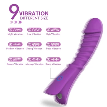 Femei Masturbare Sex Produsele de 9 Viteze de Încărcare USB G Spot Bagheta Magica Jucarii Sexuale pentru Femei de Silicon Vibrator Vibrator 
