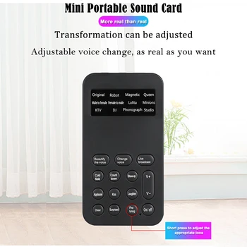 Wireless portabil Smart Live Voice Changer Difuzor placa de Sunet Schimbare Modulator pentru Telefon, PC, Tableta Laptop Accesorii Audio 