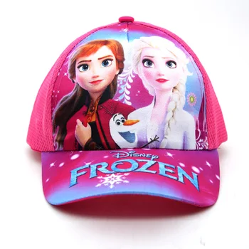 Disney Frozen Elsa Copil De Vara Fete Pălărie Drăguț Desen Animat Model De Pălărie Copil Bowler Plaja Sun Protect Capace Copil Pălărie Fete Transport Gratuit 