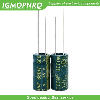 10BUC 35V680UF 10*20mm igmopnrq Aluminiu condensator electrolitic de înaltă frecventă joasă impedanță 10x20mm 