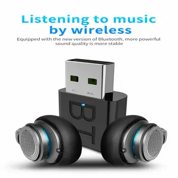 Bluetooth audio 5.0 transmițător receptor USB adaptor pentru TV, PC, boxe auto negru 