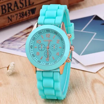 Geneva Silicon Ceas de Moda Frumos Colorate Jeleu Student Ceas Casual pentru Femei de Lux Ceasuri Zegarek Damski Reloj Mujer часы 