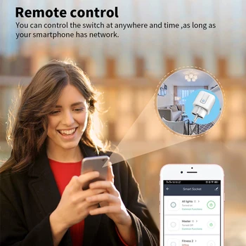 WENHIOT WIFI UE Plug Socket Inteligent Tuya Smart Home Automation Control Vocal Monitor de Putere Timer Priza pentru Google Acasa Alexa 16A 