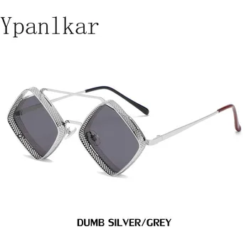 Moda Steampunk Mentale ochelari de Soare Barbati Gol Afară de Ochelari Retro ochelari de soare de Designer de Lux Ochelari de Soare UV400 Sticlă Gradient Umbra