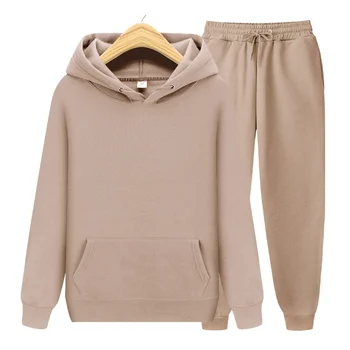 Noul brand trening Moda hoodies pentru Bărbați Imbracaminte de două seturi de piese de gros cu gluga de lână + Pantaloni costum de sport pentru bărbați 