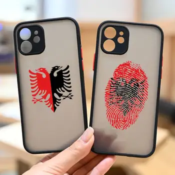Albania și Albanezi drapelul Național Caz de Telefon mat transparent Pentru iphone 7 8 11 12 13 plus mini x xs xr pro max acoperi 