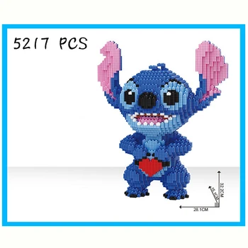 Noua Serie Disney Love Stitch Personaj de Desene animate Model de Serie Blocuri Set de Puzzle pentru Copii de Jucarie Cadou 