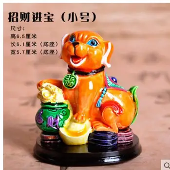 Wufu Câine Acasă decor Ceramic pendul Pace cadou de ziua Meserii Decoratiuni Wang Cercurile de Afaceri de Origine Cercuri Deschide Cadou 